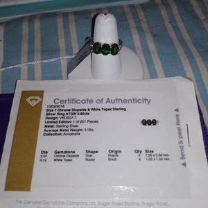 Chrome Diopside Ring Size7